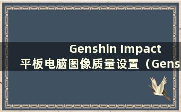 Genshin Impact 平板电脑图像质量设置（Genshin Impact 平板电脑屏幕模糊）